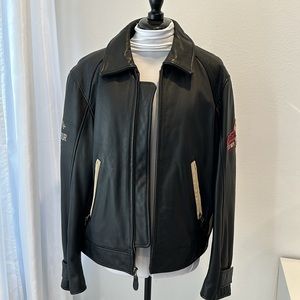 Vintage Banana Republic oversized style amazing quality leather jacket sz Med